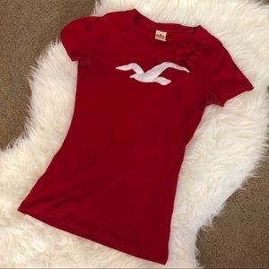 🎀 2 FOR $20 🎀 Red Hollister Shirt With Bows